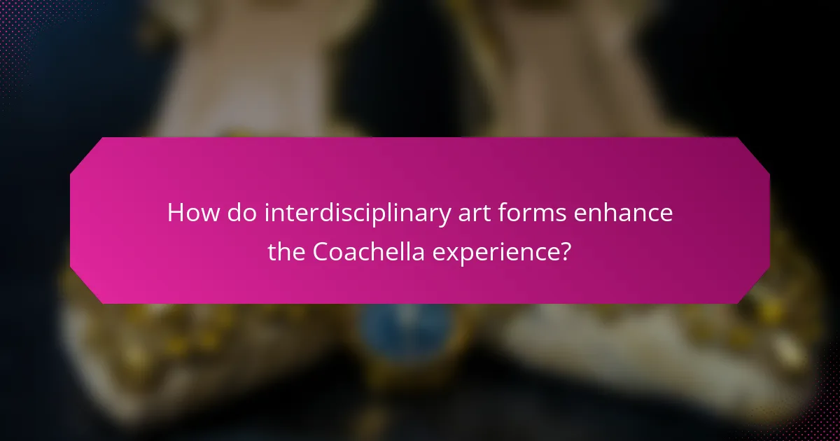 How do interdisciplinary art forms enhance the Coachella experience?