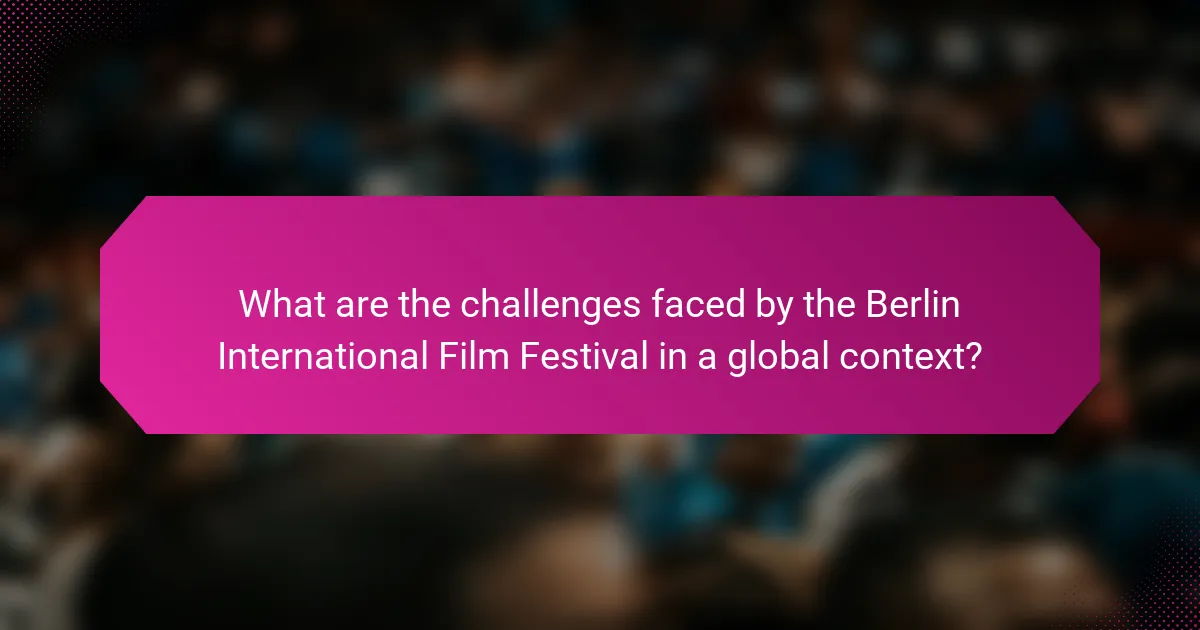 What are the challenges faced by the Berlin International Film Festival in a global context?