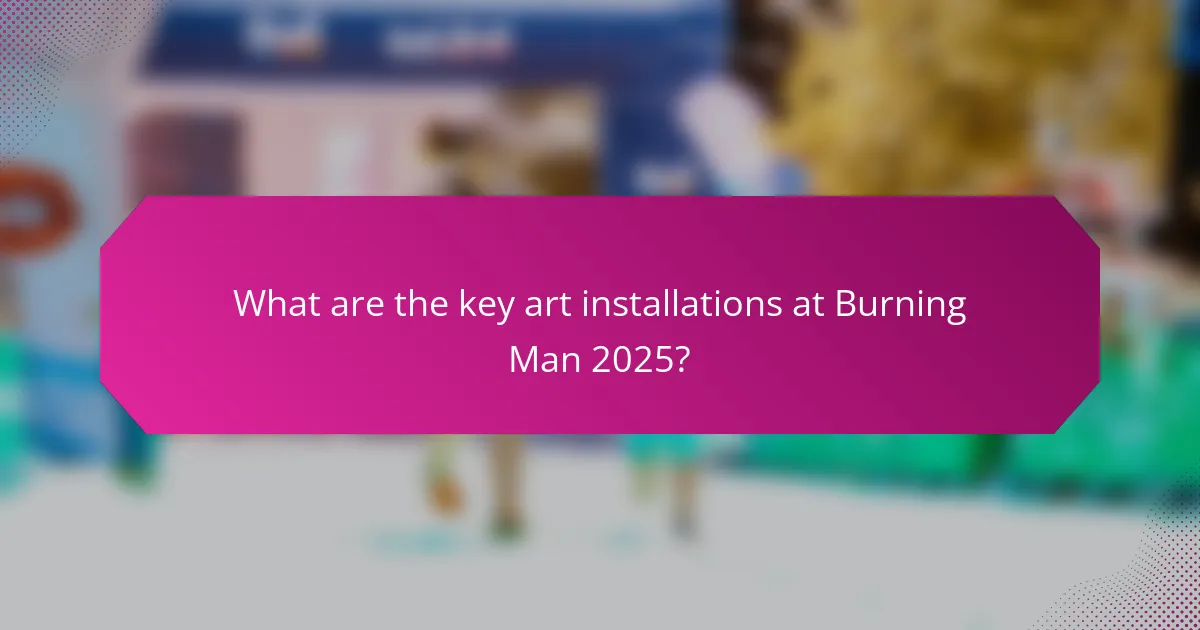 What are the key art installations at Burning Man 2025?