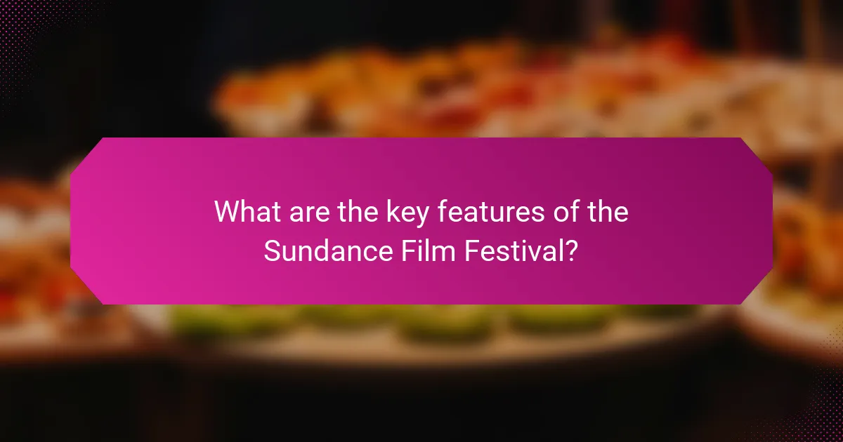 What are the key features of the Sundance Film Festival?