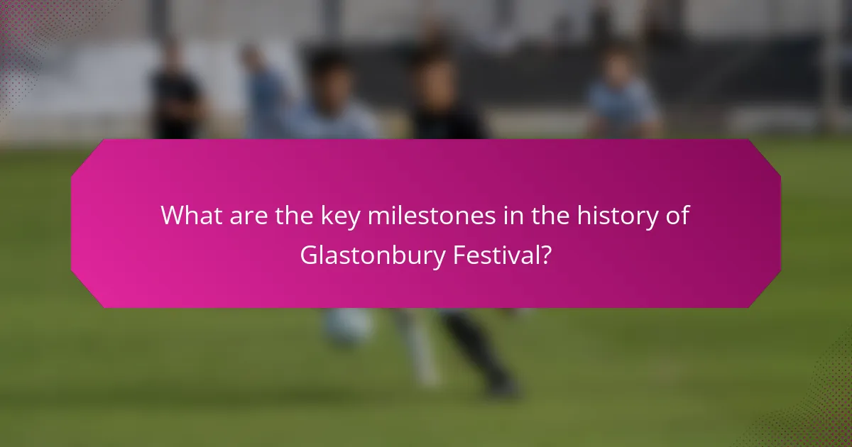 What are the key milestones in the history of Glastonbury Festival?