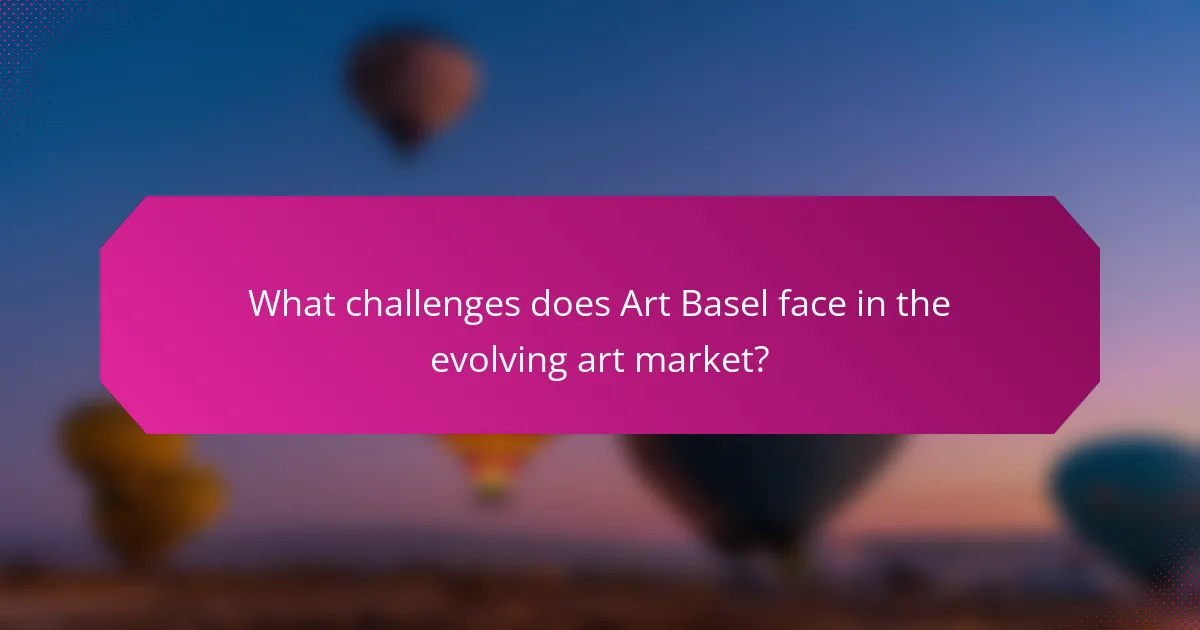 What challenges does Art Basel face in the evolving art market?