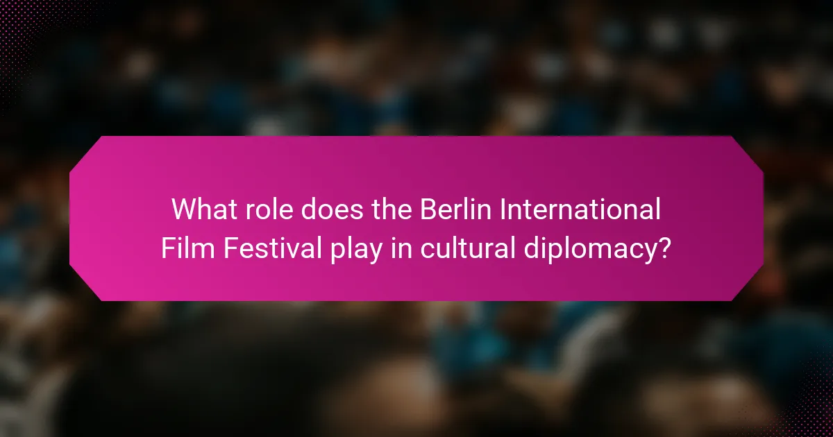 What role does the Berlin International Film Festival play in cultural diplomacy?